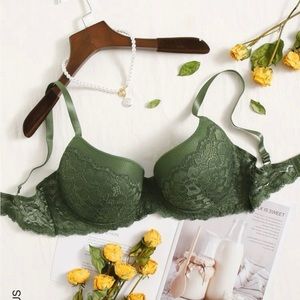 46C Green Lace Bra